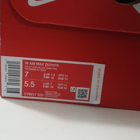 New Nike women air max zephyr AUS 7 - Picture 6 of 9